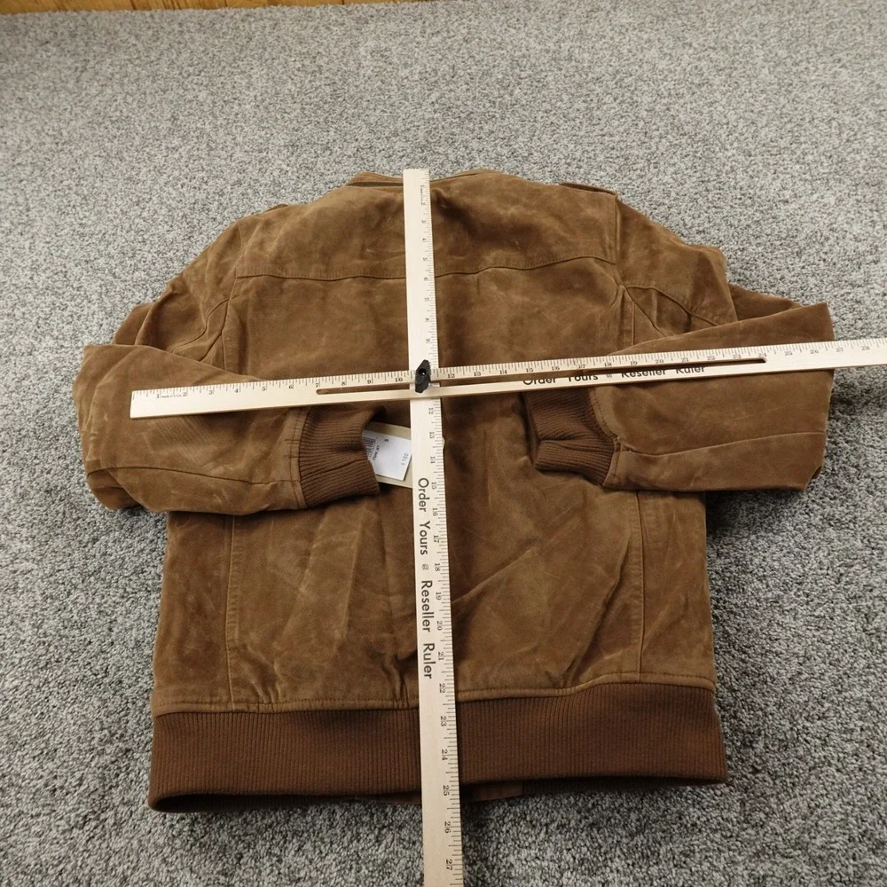 NEW Levis Jacket Mens S Brown Sherpa Lined Faux Suede Trucker Bomber Work Coat - Picture 8 of 13